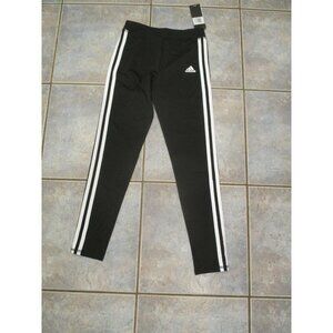 NWT Adidas Track Pants Youth Medium 3 Stripes Athletic Black Jogger Unisex